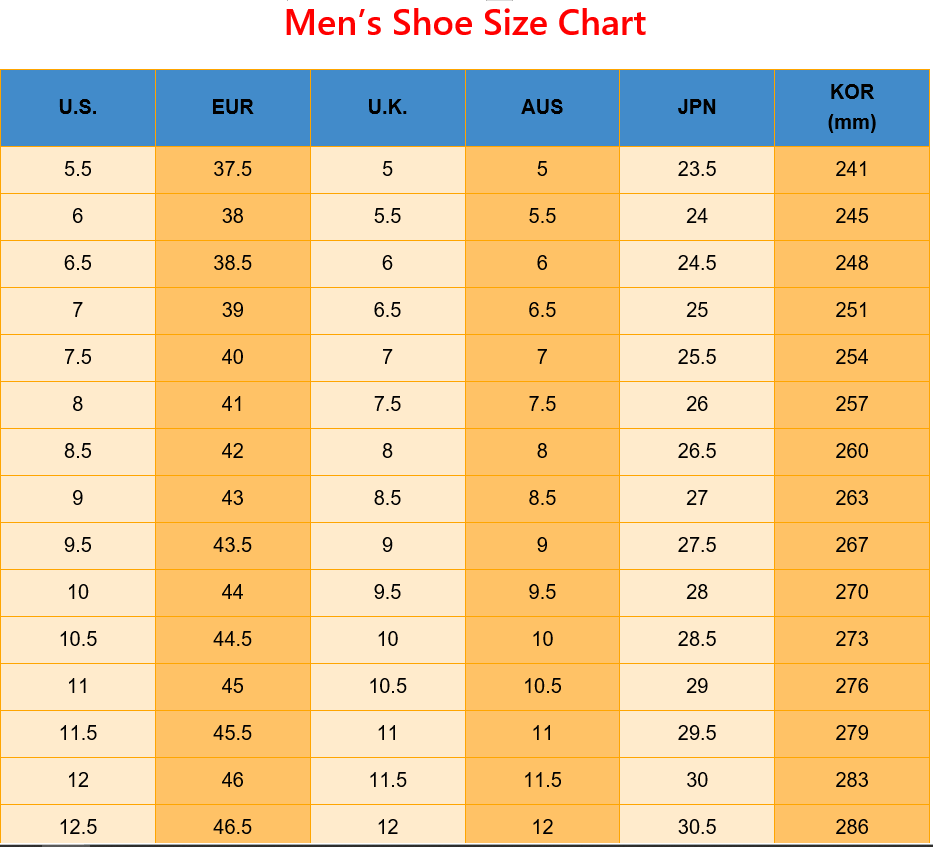 قابليه تطريز كبير shoe size conversion 