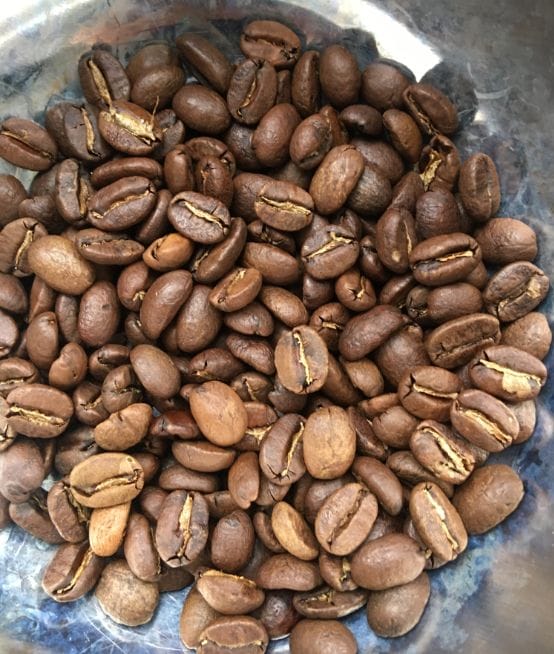roasted coffee with breville popcorn popper