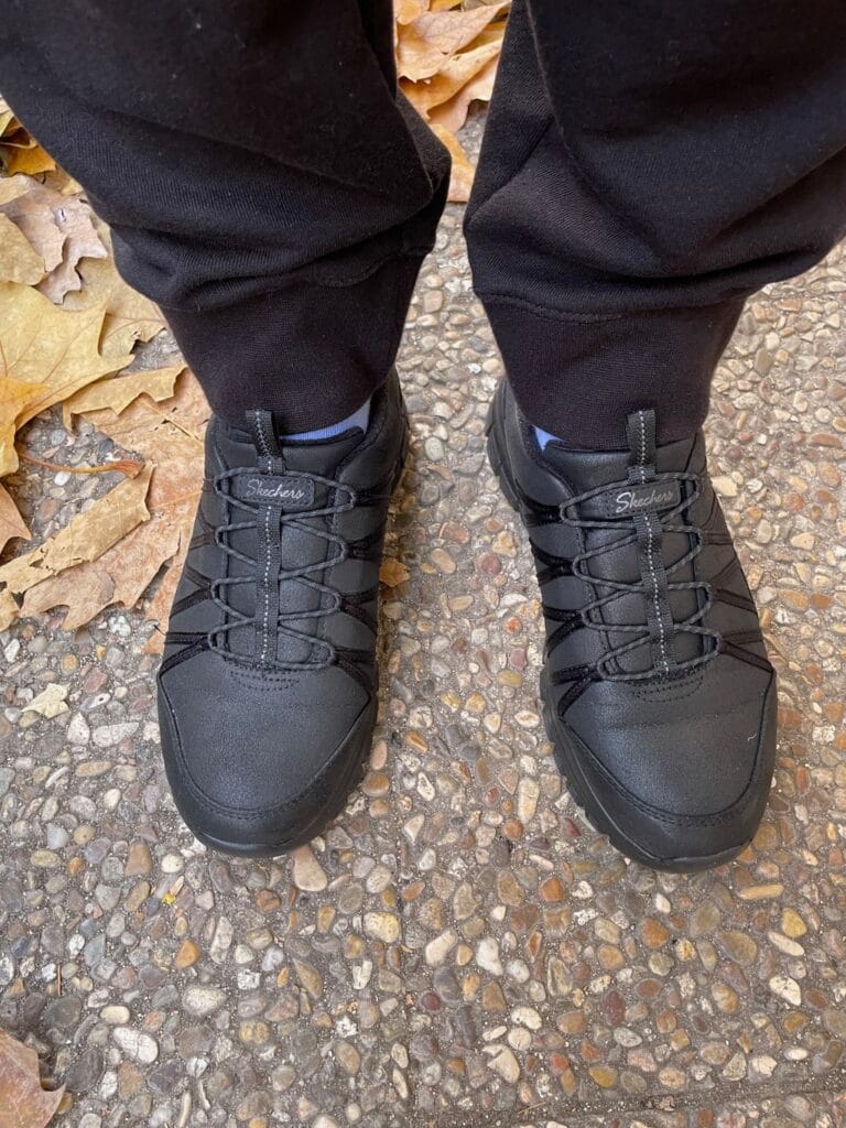 skechers graceful cozy hug vegan shoes front