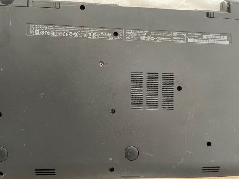 hp 250 g3 notebook ssd upgrade back