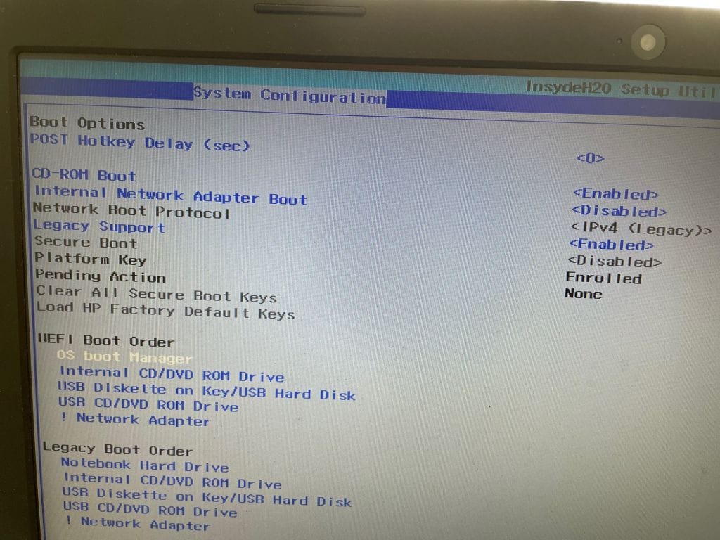 hp 250 g3 notebook ssd upgrade bios legacy screen